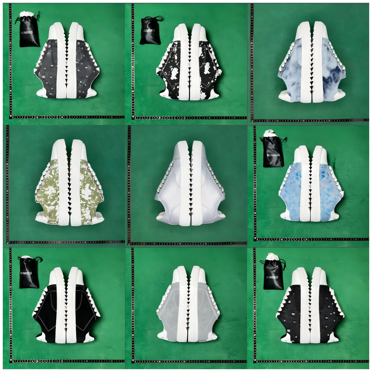 2026 canvas splicing thick-soled high-looking height-increasing sneakers