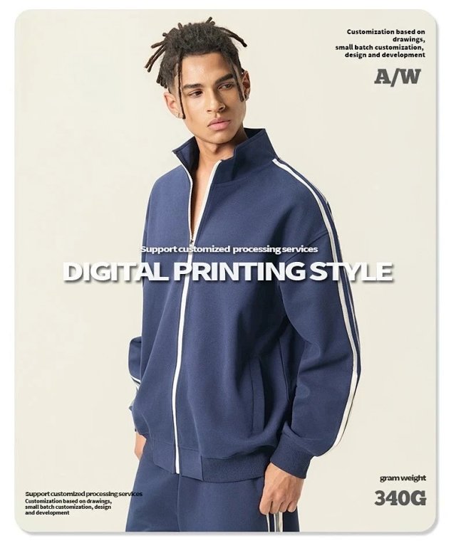 340G Zip Track Jacket Set: seller detail photo 3
