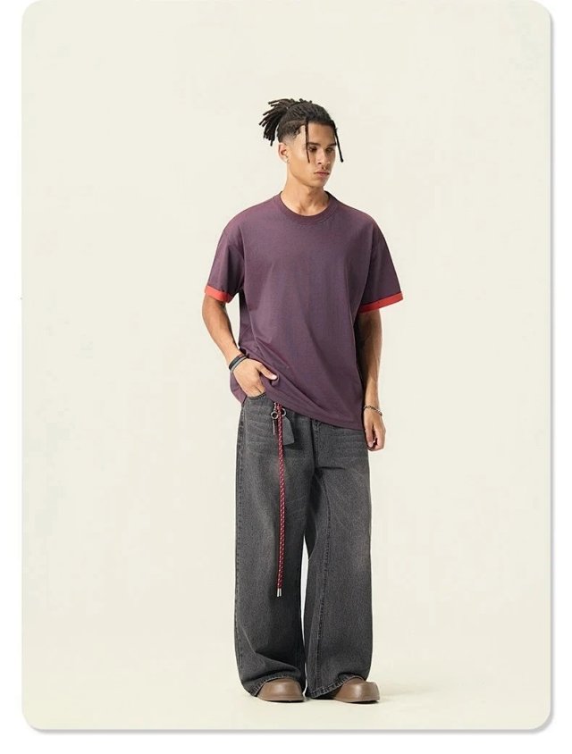 230G Two Tone Cotton Tee: seller detail photo 2