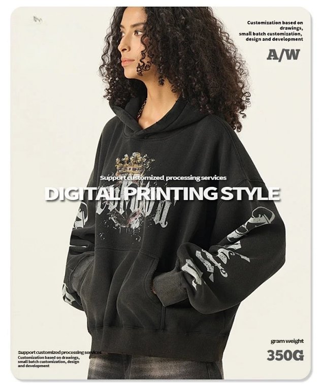 Boxy Washed Graphic Hoodie: seller detail photo 2