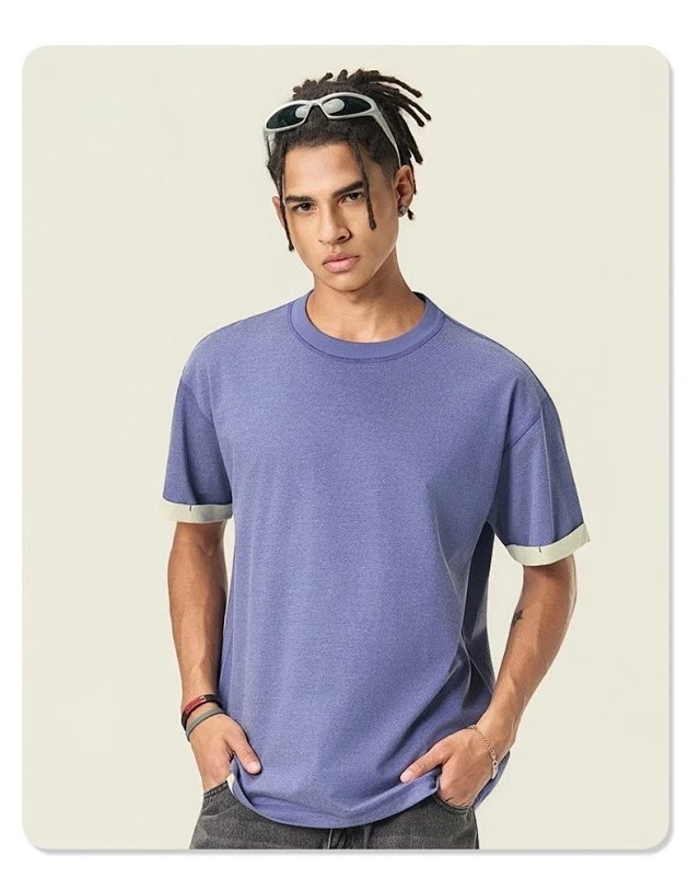 230G Two Tone Cotton Tee: seller detail photo 1