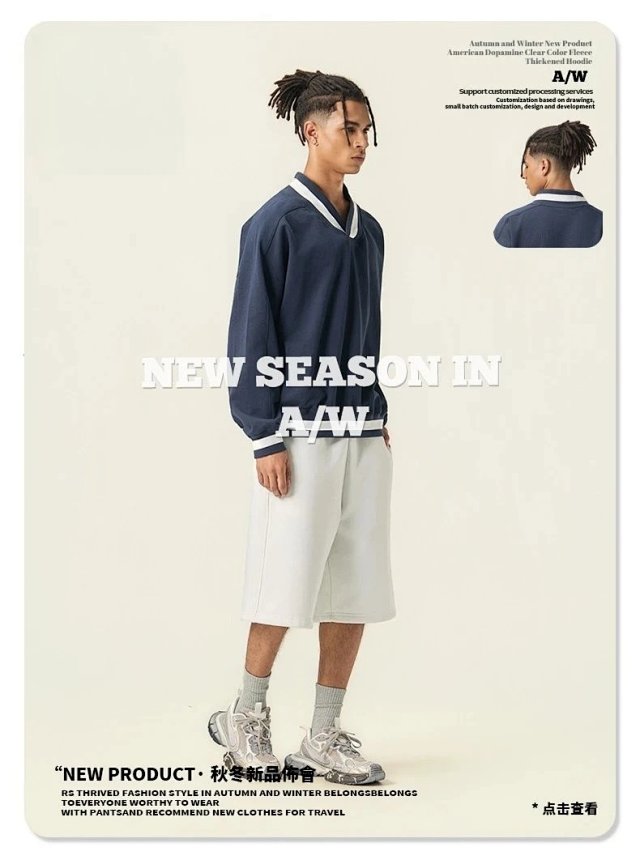 380G Boxy V Neck Sweatshirt: seller detail photo 3