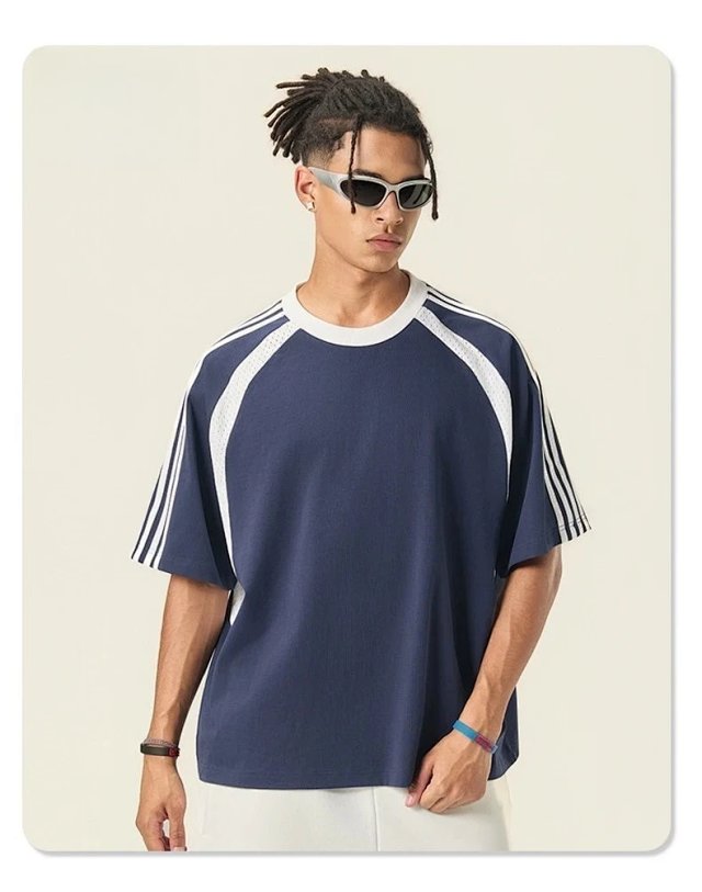 Striped Mesh Street Tee: seller detail photo 1