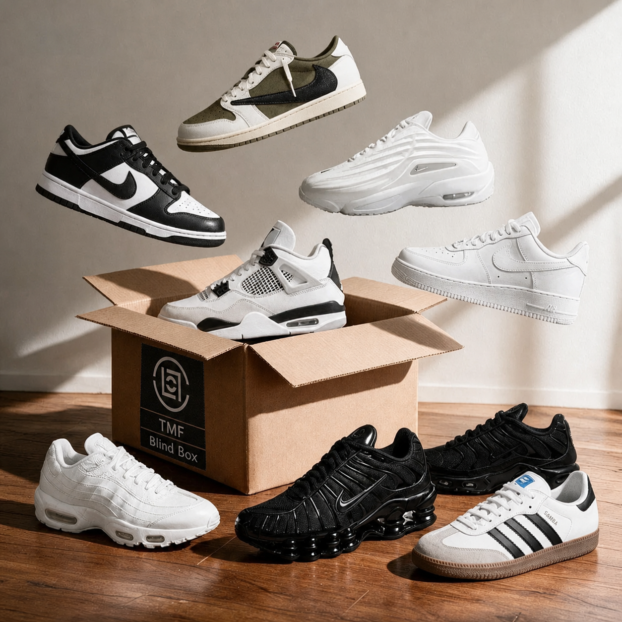 Sneakers, Non exchangeable once purchased shoe blind boxes