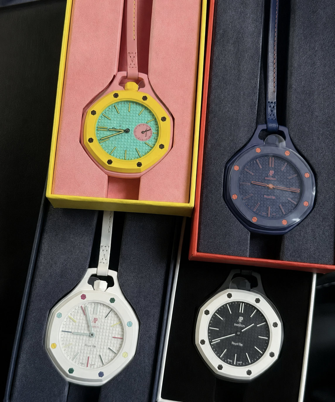 Audemars Piguet x Swatch Royal Pop Bioceramic Mechanical Pocket Watch EastMallBuy Spreadsheet Find