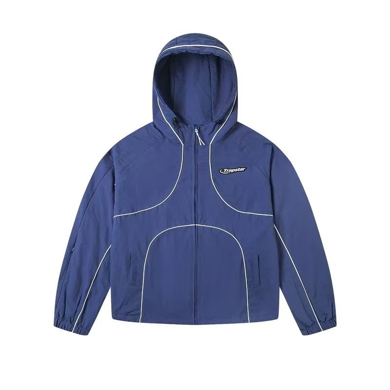 Unbranded Jackets Zip-Front Track Jacket with Contrast Piping — 21