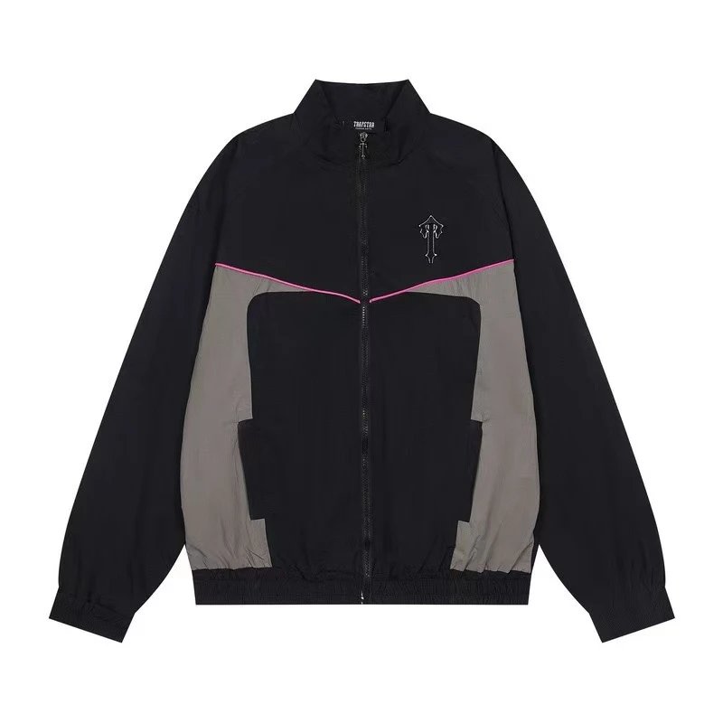 Unbranded Jackets Zip-Front Track Jacket with Contrast Piping — 24