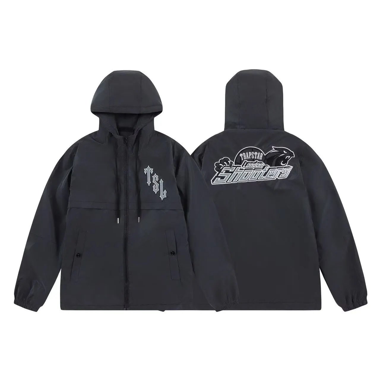 Unbranded Jackets Zip-Front Track Jacket with Contrast Piping — 38