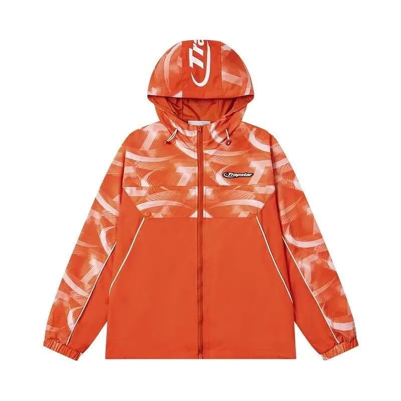Unbranded Jackets Zip-Front Track Jacket with Contrast Piping — 34