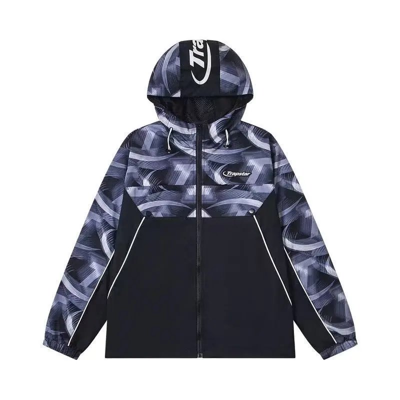 Unbranded Jackets Zip-Front Track Jacket with Contrast Piping — 33