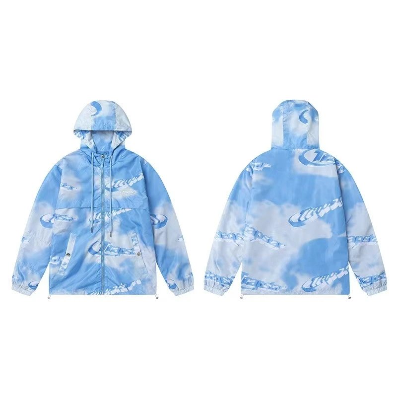 Unbranded Jackets Zip-Front Track Jacket with Contrast Piping — 32