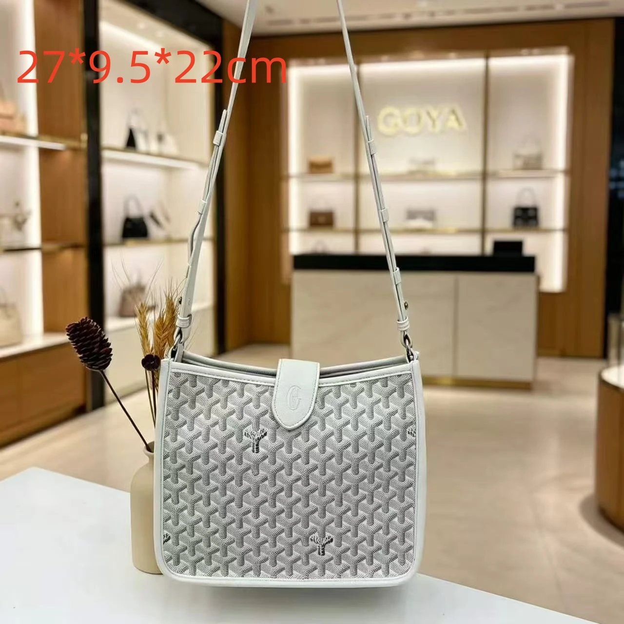 Unbranded Shoulder Bags Monogram-pattern cylindrical zip bag — 11