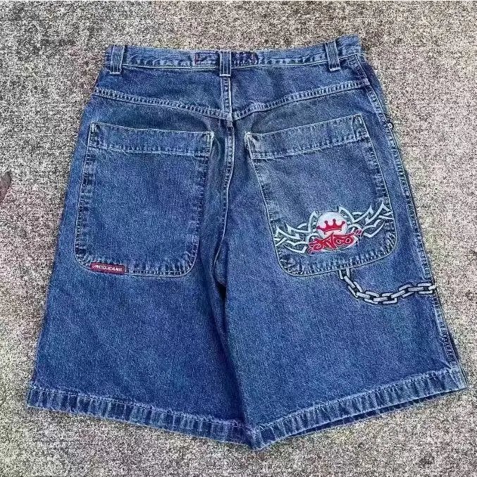 Unbranded Jeans Loose wide-leg graphic embroidered — 37