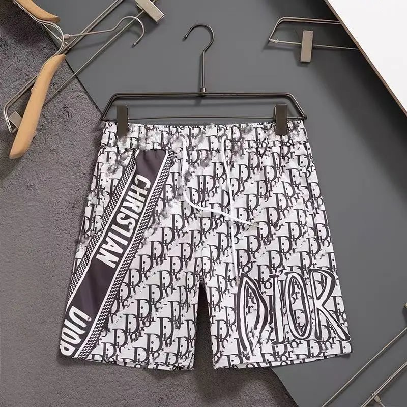 Dior Shorts Drawstring with logo embroidery and monogram side panels — 28