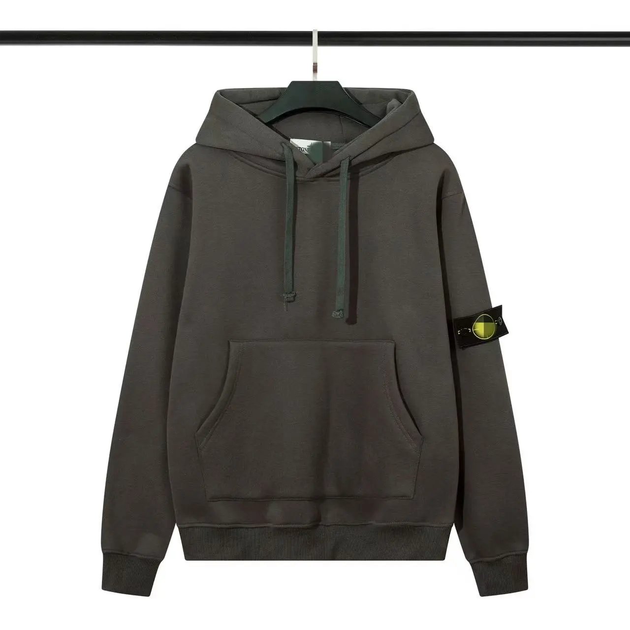 C.P. Company Hoodies & Sweatshirts Quarter-Zip Mock-Neck Sweatshirt with Lens Sleeve Pocket — 29