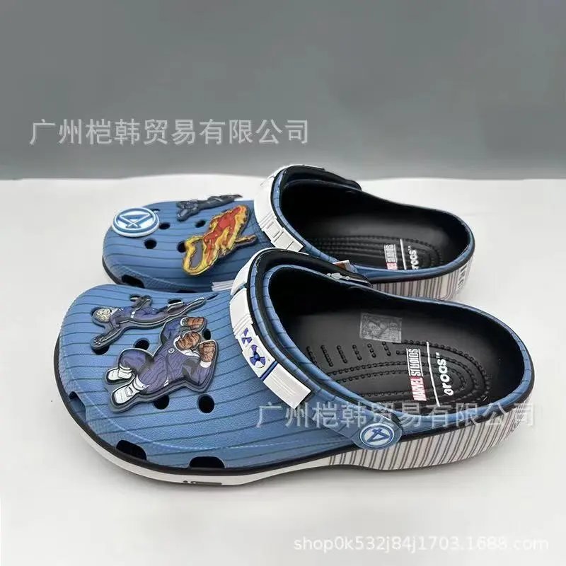 Crocs Sandals Ventilated clogs with heel straps and decorative charms — 19