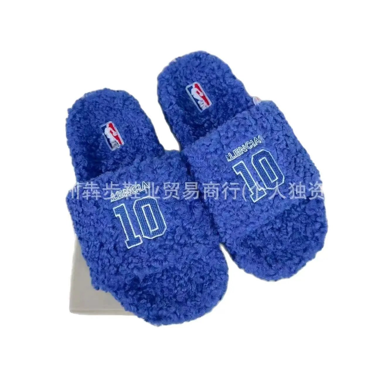 Balenciaga Slippers Teddy shearling logo slide — 11