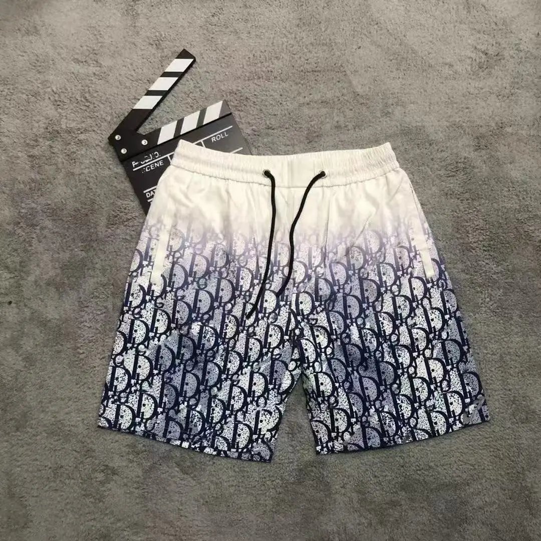 Dior Shorts Drawstring with logo embroidery and monogram side panels — 26