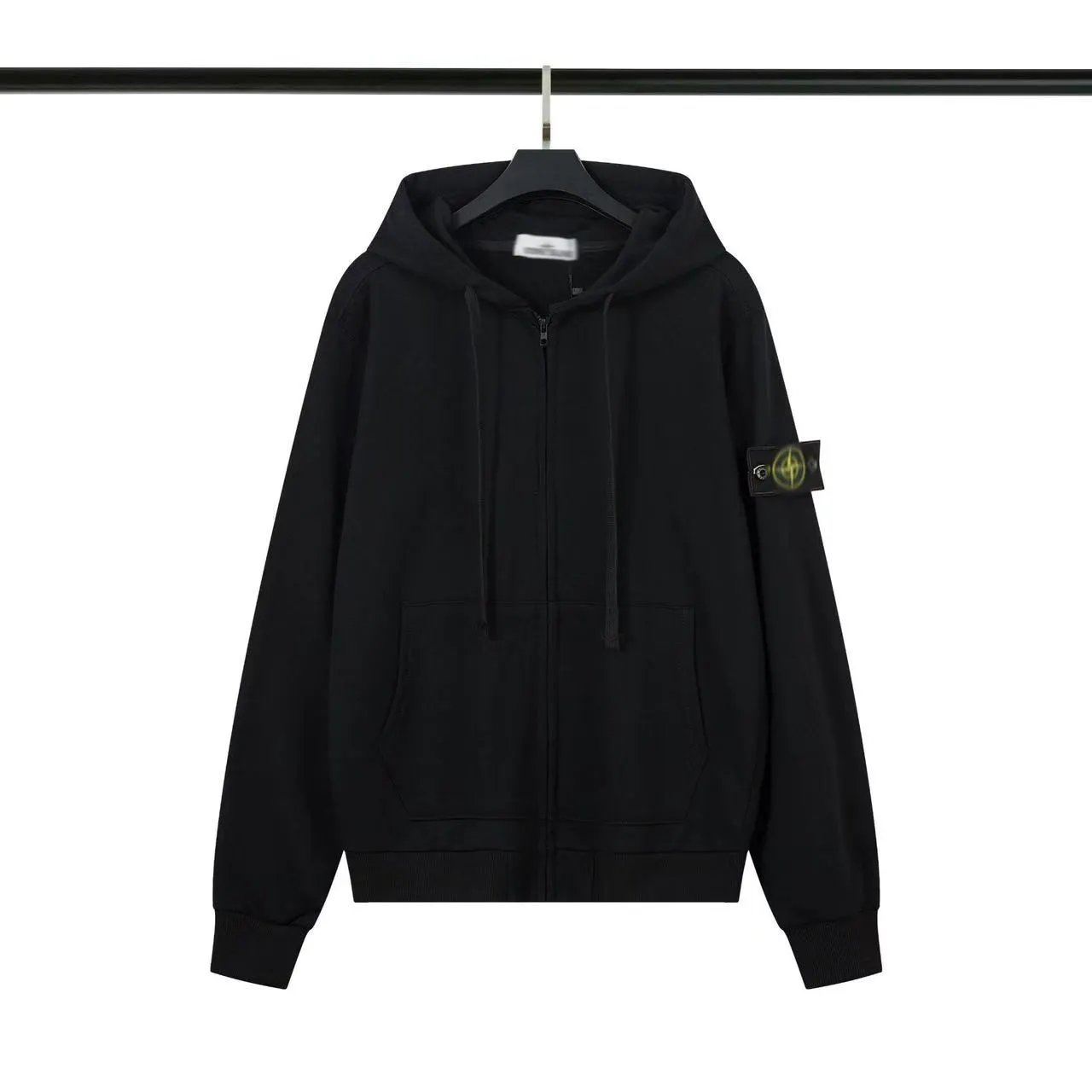 C.P. Company Hoodies & Sweatshirts Quarter-Zip Mock-Neck Sweatshirt with Lens Sleeve Pocket — 31