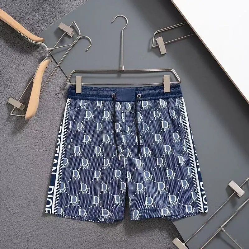 Dior Shorts Drawstring with logo embroidery and monogram side panels — 29