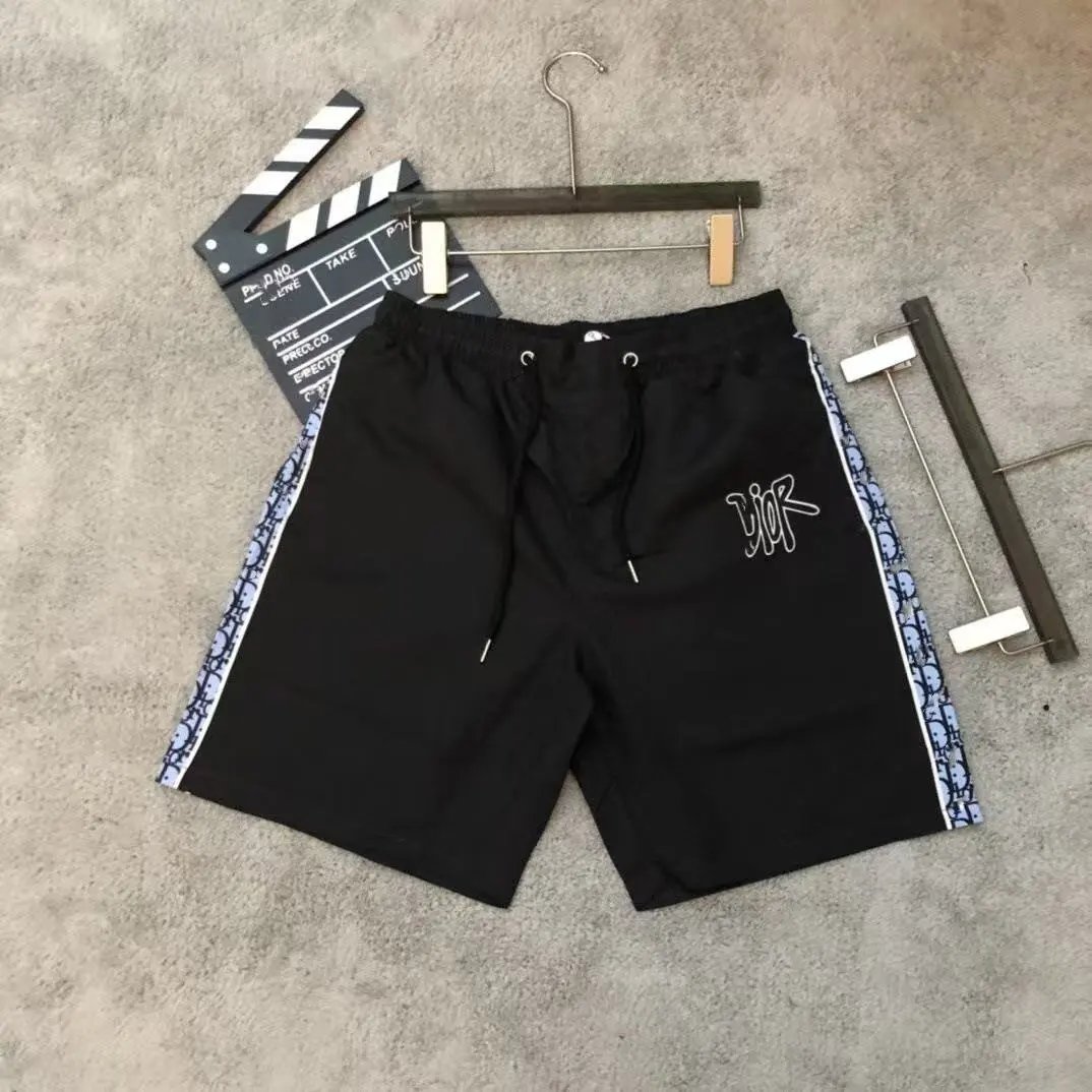 Dior Shorts Drawstring with logo embroidery and monogram side panels — 14
