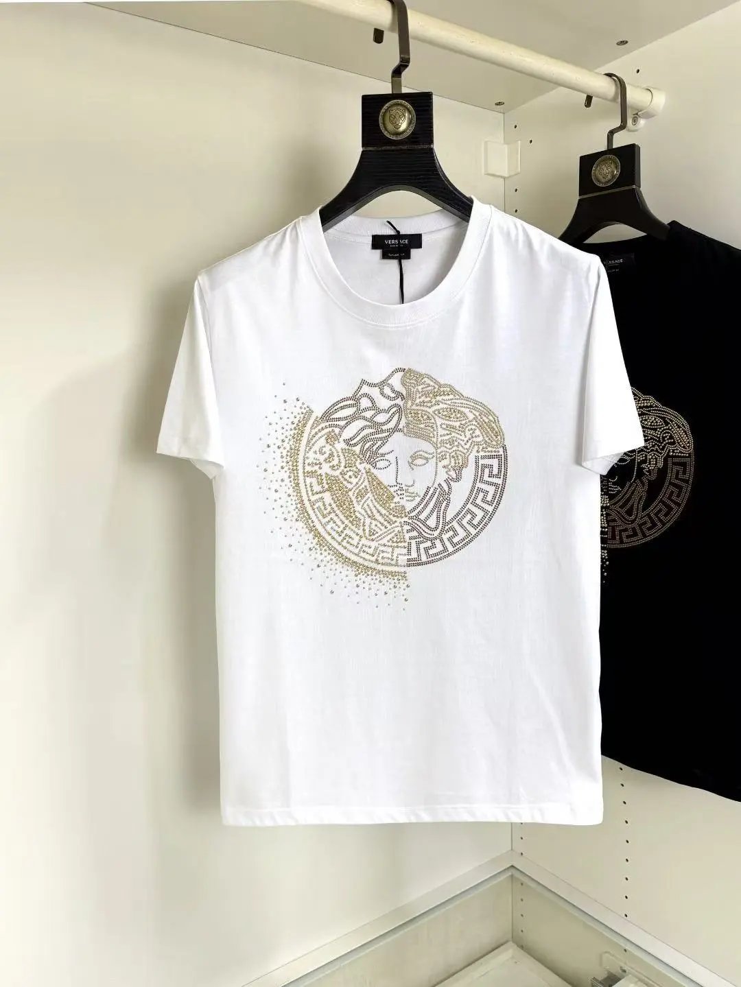 Versace T-Shirts Logo Print Short-Sleeve T-Shirt — 8