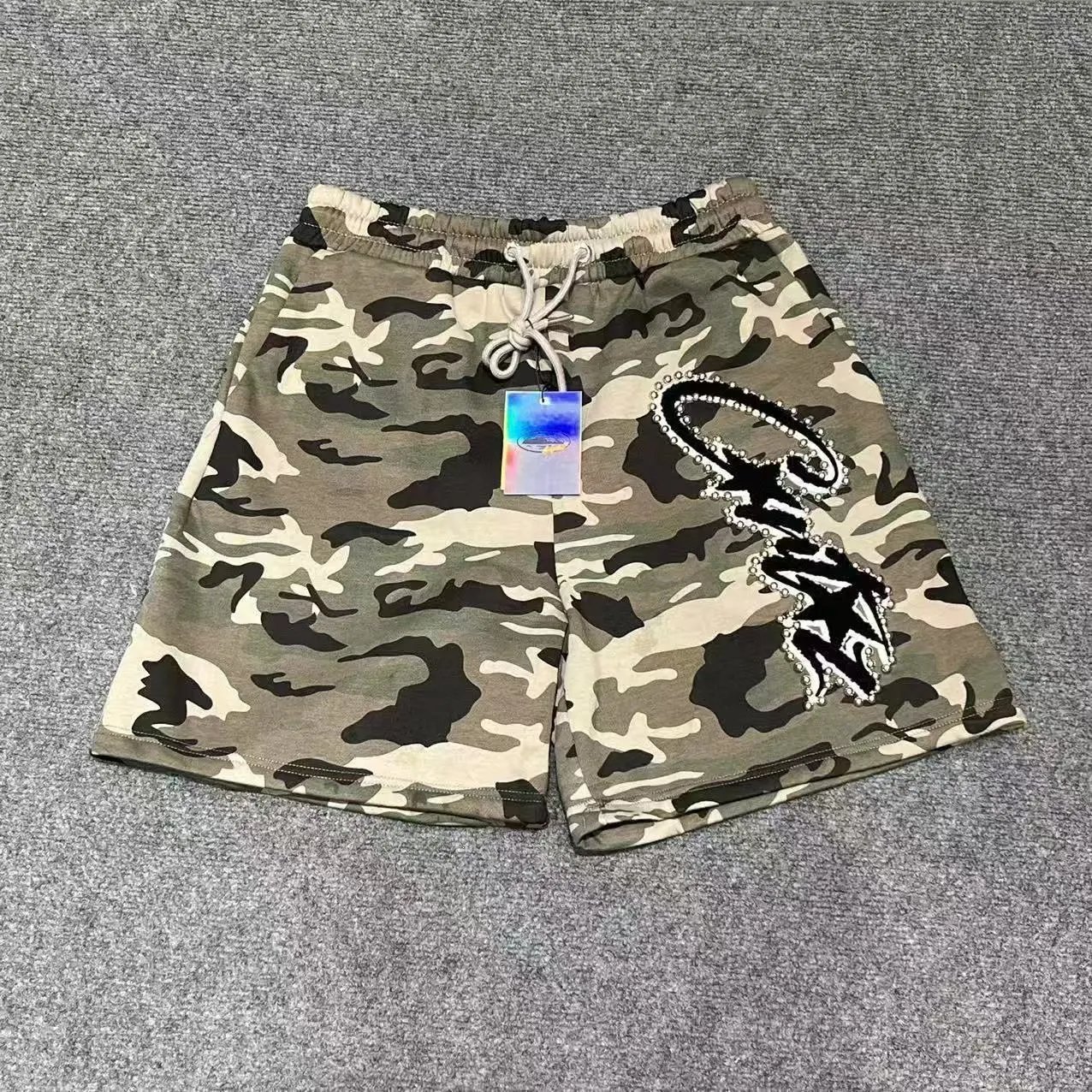 Carhartt Shorts Washed elastic-waist drawstring with logo patch — 19