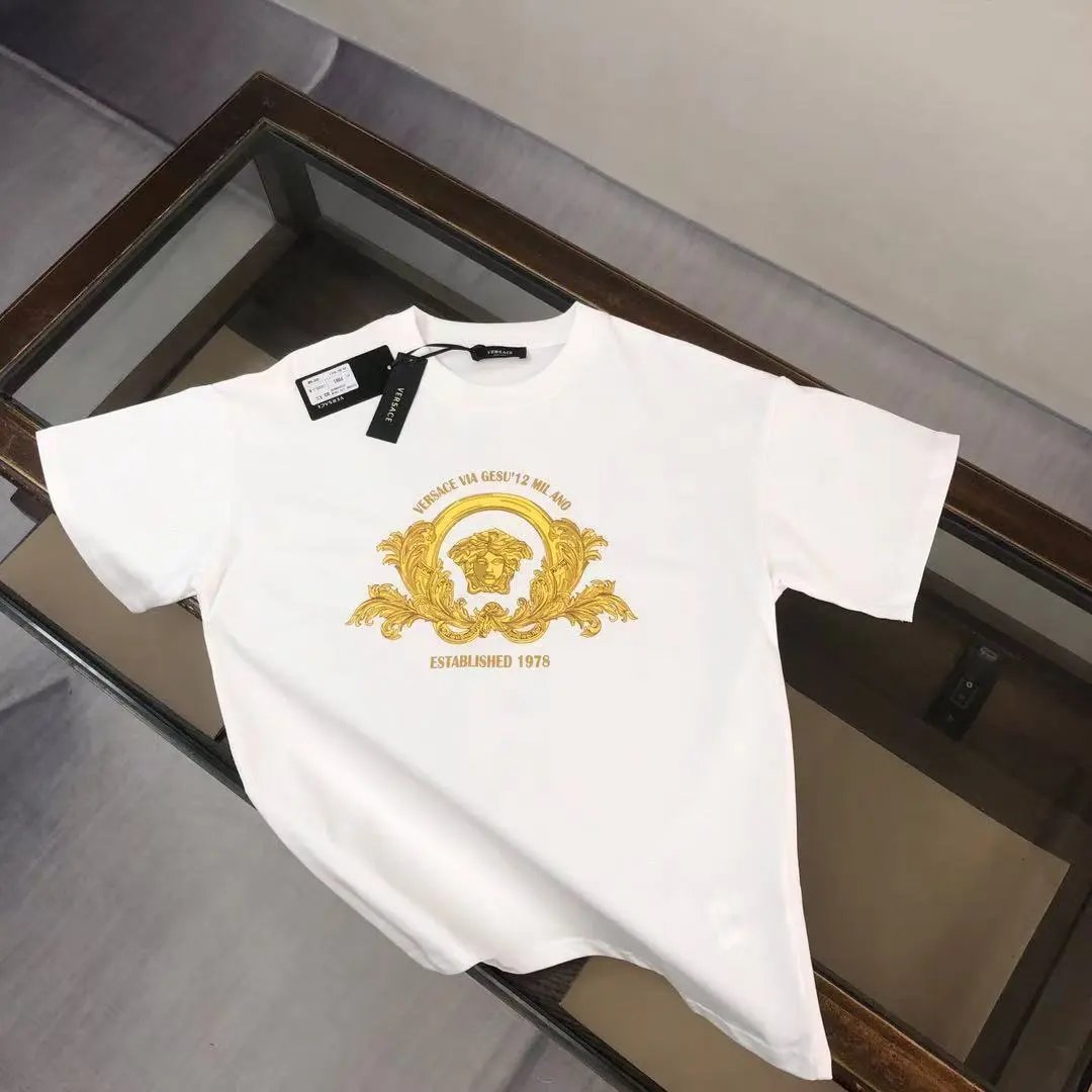 Versace T-Shirts Logo Print Short-Sleeve T-Shirt — 15