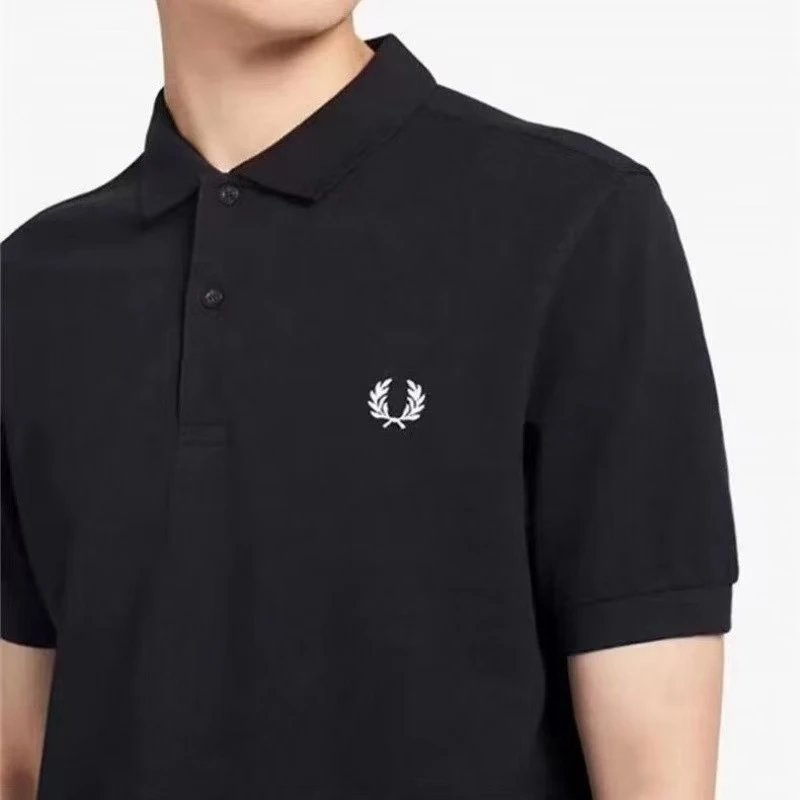 Fred Perry T-Shirts Short-Sleeve Polo Shirt with Tipped Collar and Laurel Wreath Embroidery image 15