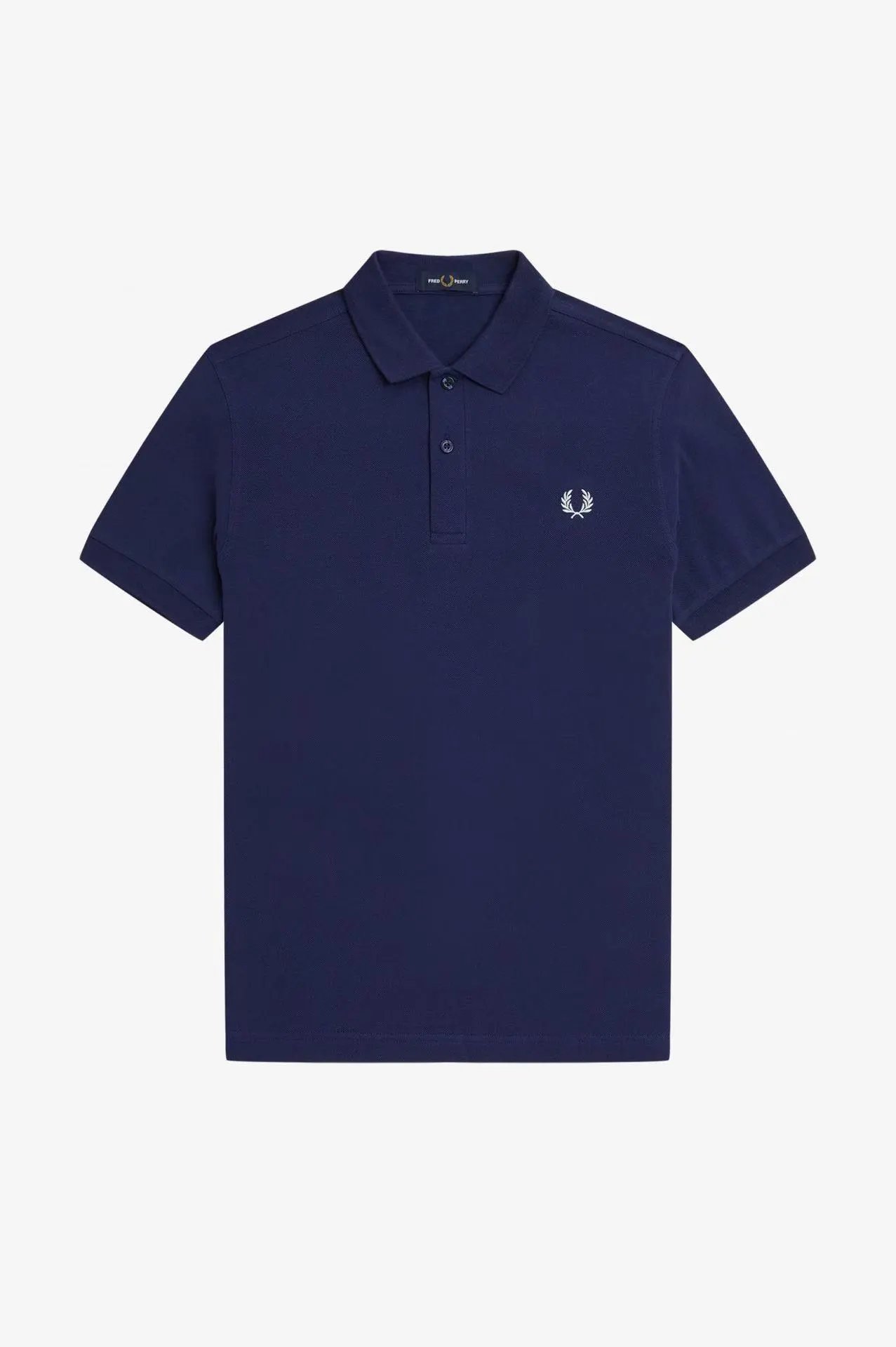 Fred Perry T-Shirts Short-Sleeve Polo Shirt with Tipped Collar and Laurel Wreath Embroidery — 17