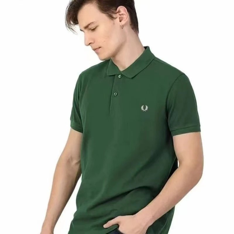 Fred Perry T-Shirts Short-Sleeve Polo Shirt with Tipped Collar and Laurel Wreath Embroidery image 12