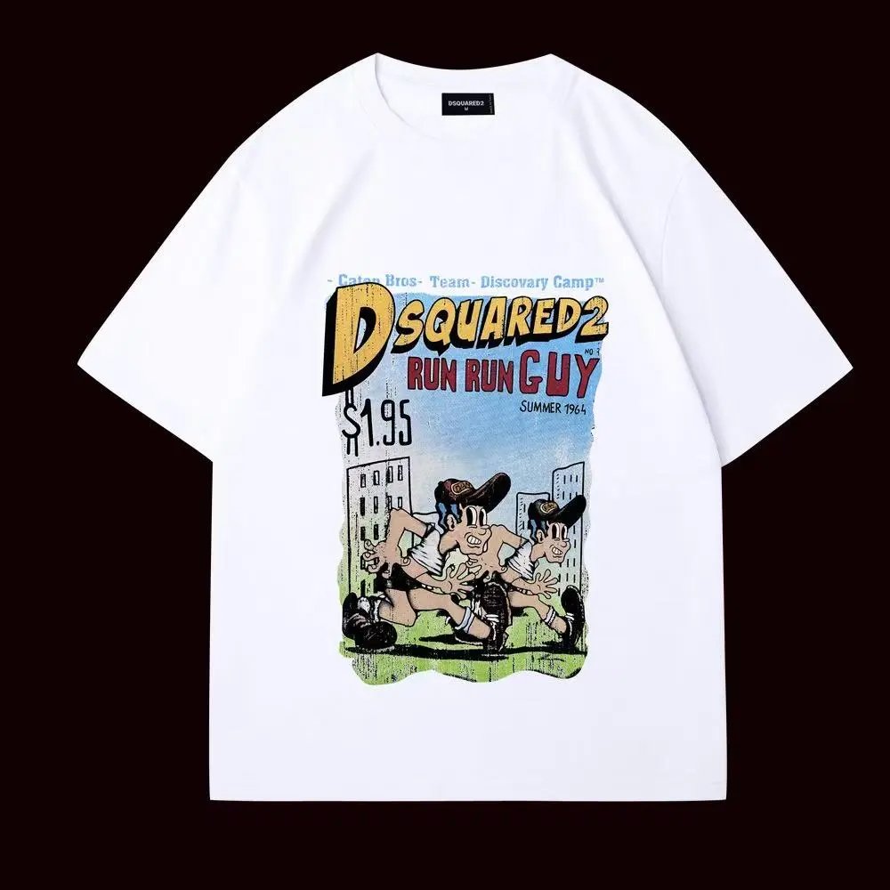 Saint Laurent T-Shirts Striped SL crest graphic crew-neck T-shirt — 6
