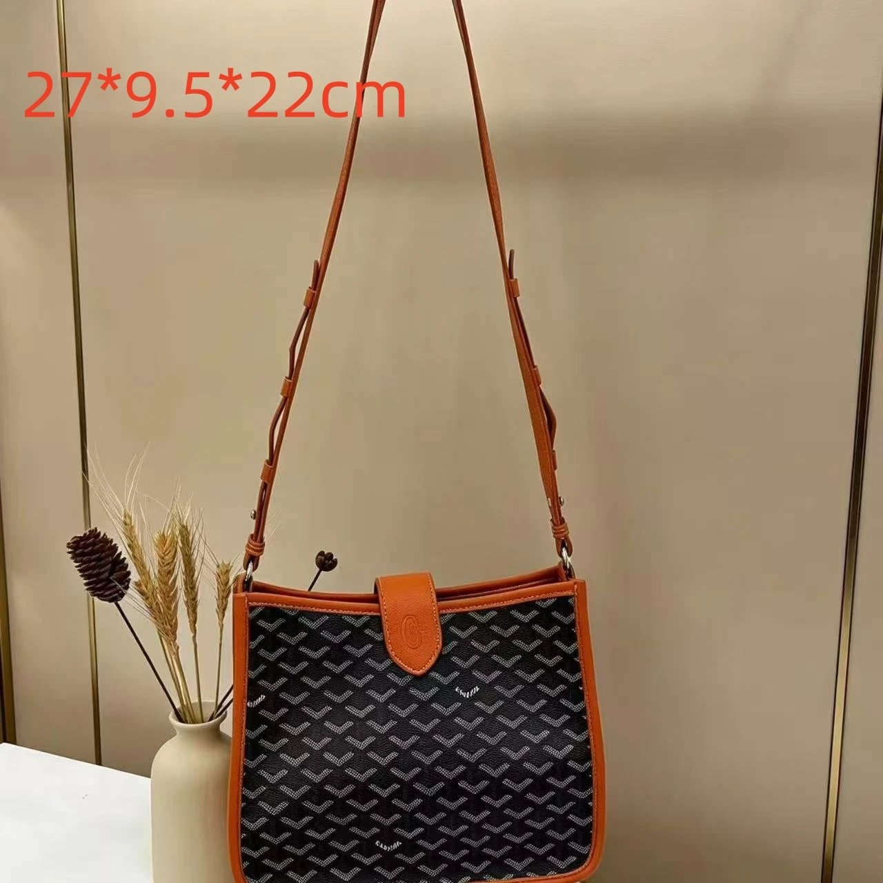 Unbranded Shoulder Bags Monogram-pattern cylindrical zip bag — 12
