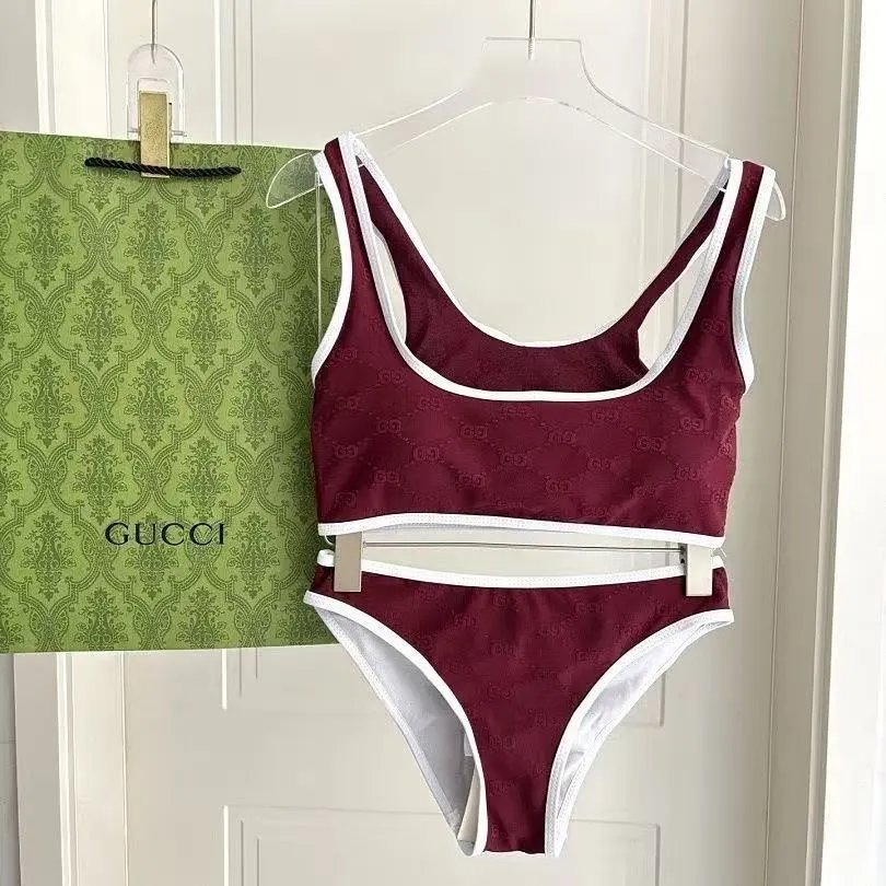 Gucci Swimwear GG monogram bikini set — Red