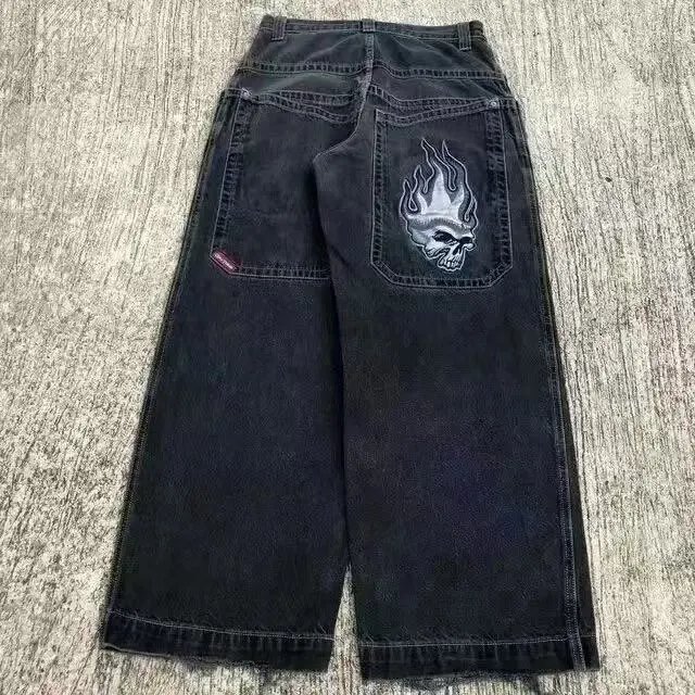 Unbranded Jeans Loose wide-leg graphic embroidered — 22