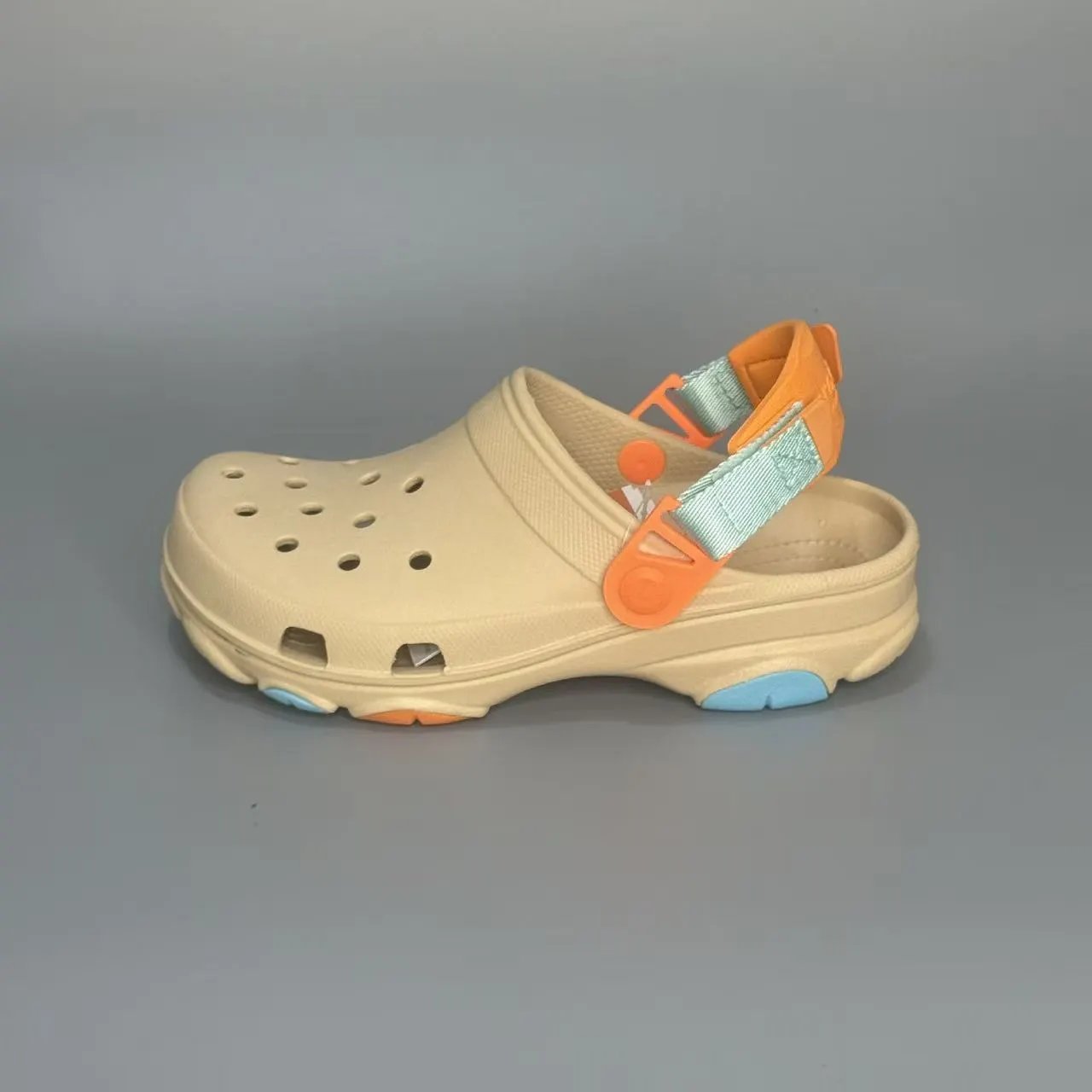 Crocs Sandals Ventilated clogs with heel straps and decorative charms — 32