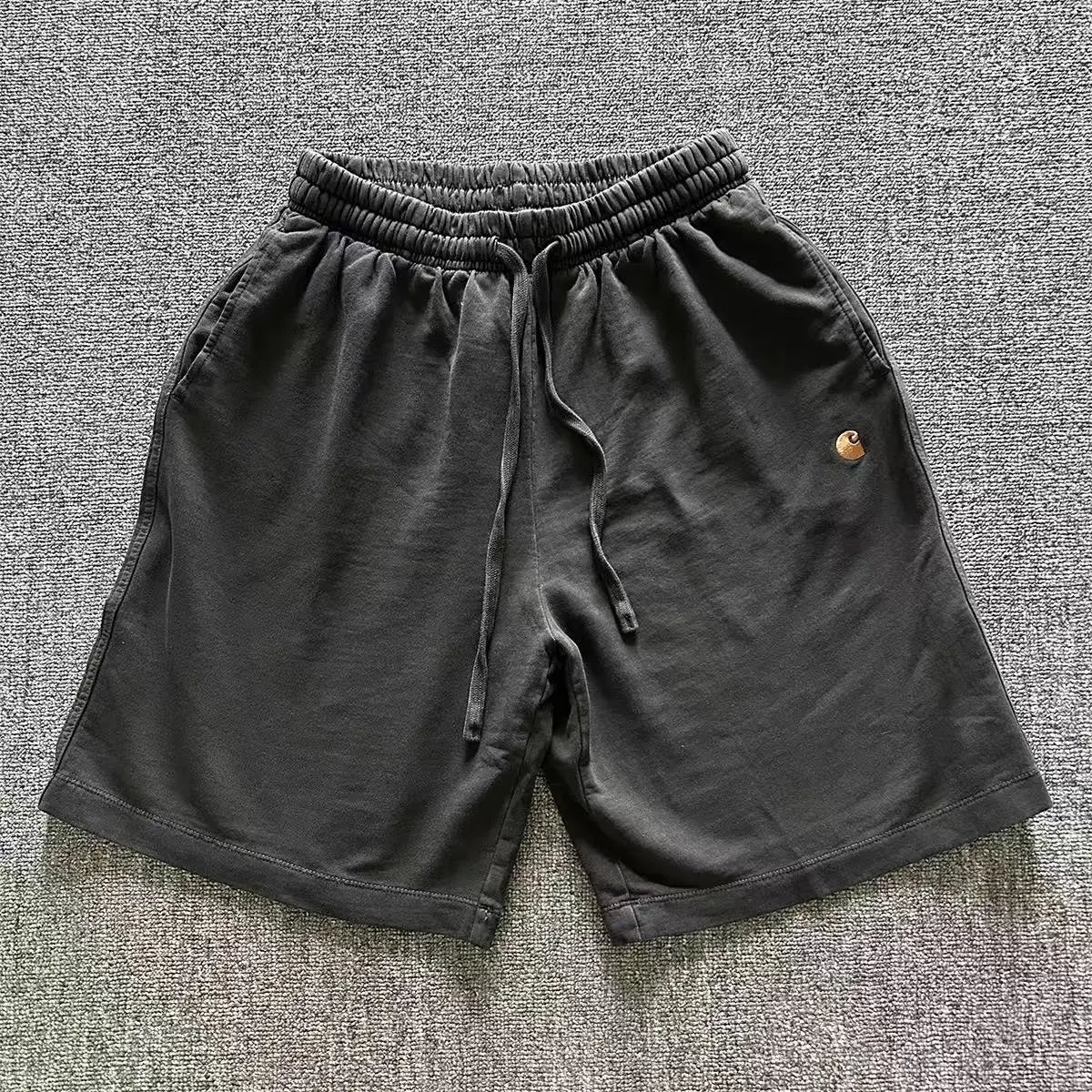 Carhartt Shorts Washed elastic-waist drawstring with logo patch — 2