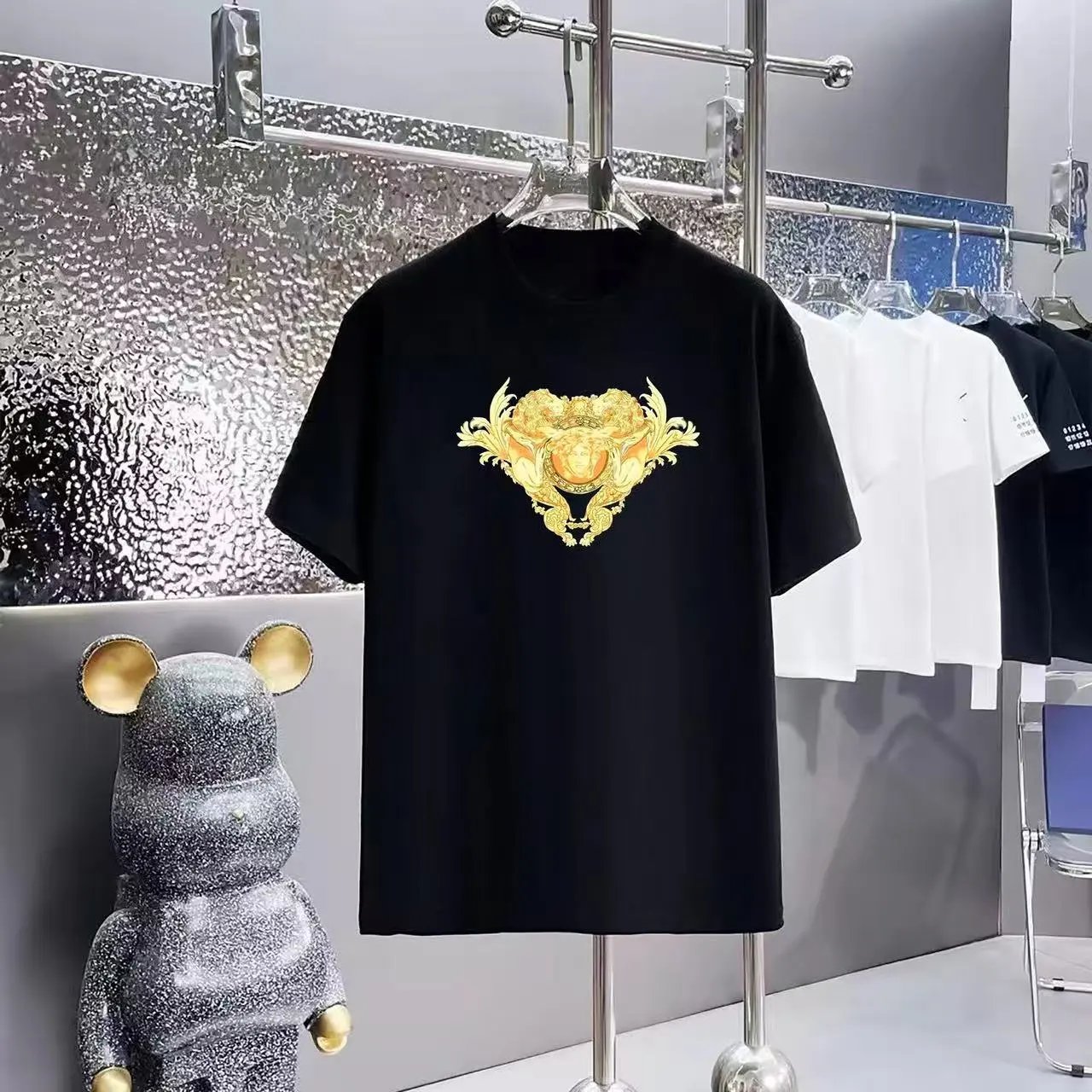Versace T-Shirts Logo Print Short-Sleeve T-Shirt — 7