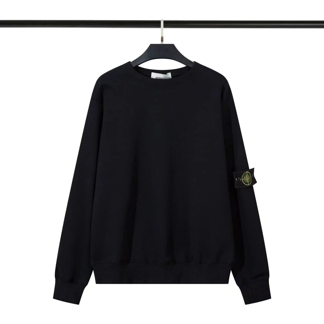 C.P. Company Hoodies & Sweatshirts Quarter-Zip Mock-Neck Sweatshirt with Lens Sleeve Pocket — 18