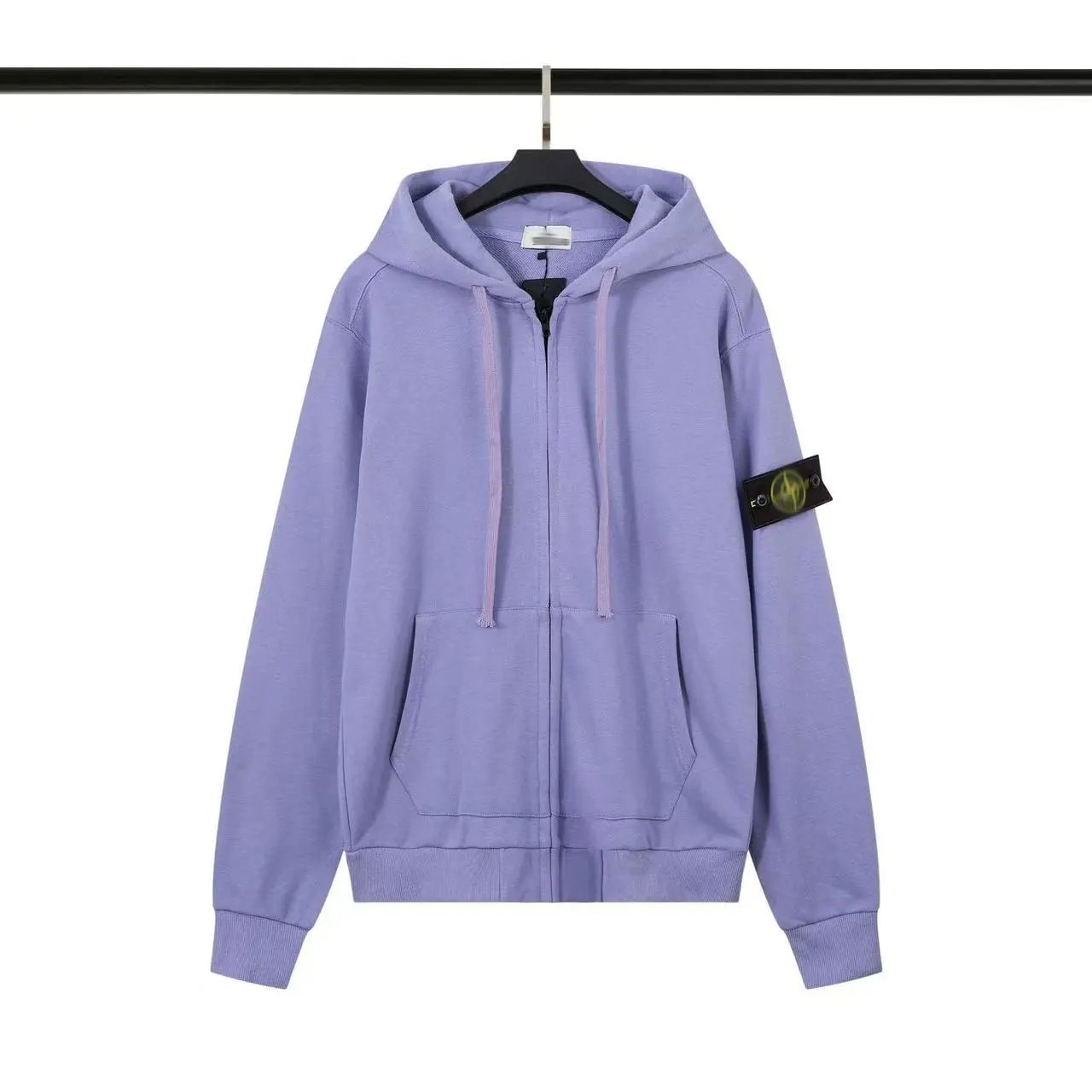C.P. Company Hoodies & Sweatshirts Quarter-Zip Mock-Neck Sweatshirt with Lens Sleeve Pocket — 34