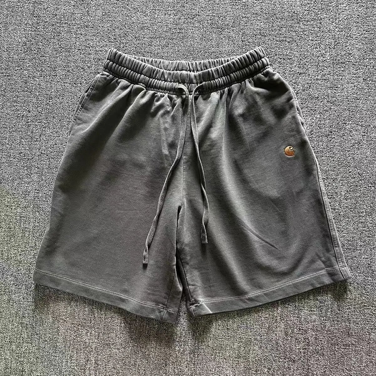 Carhartt Shorts Washed elastic-waist drawstring with logo patch — 1