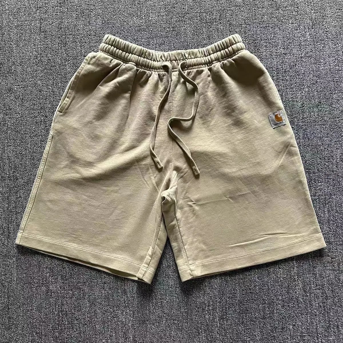 Carhartt Shorts Washed elastic-waist drawstring with logo patch — 12