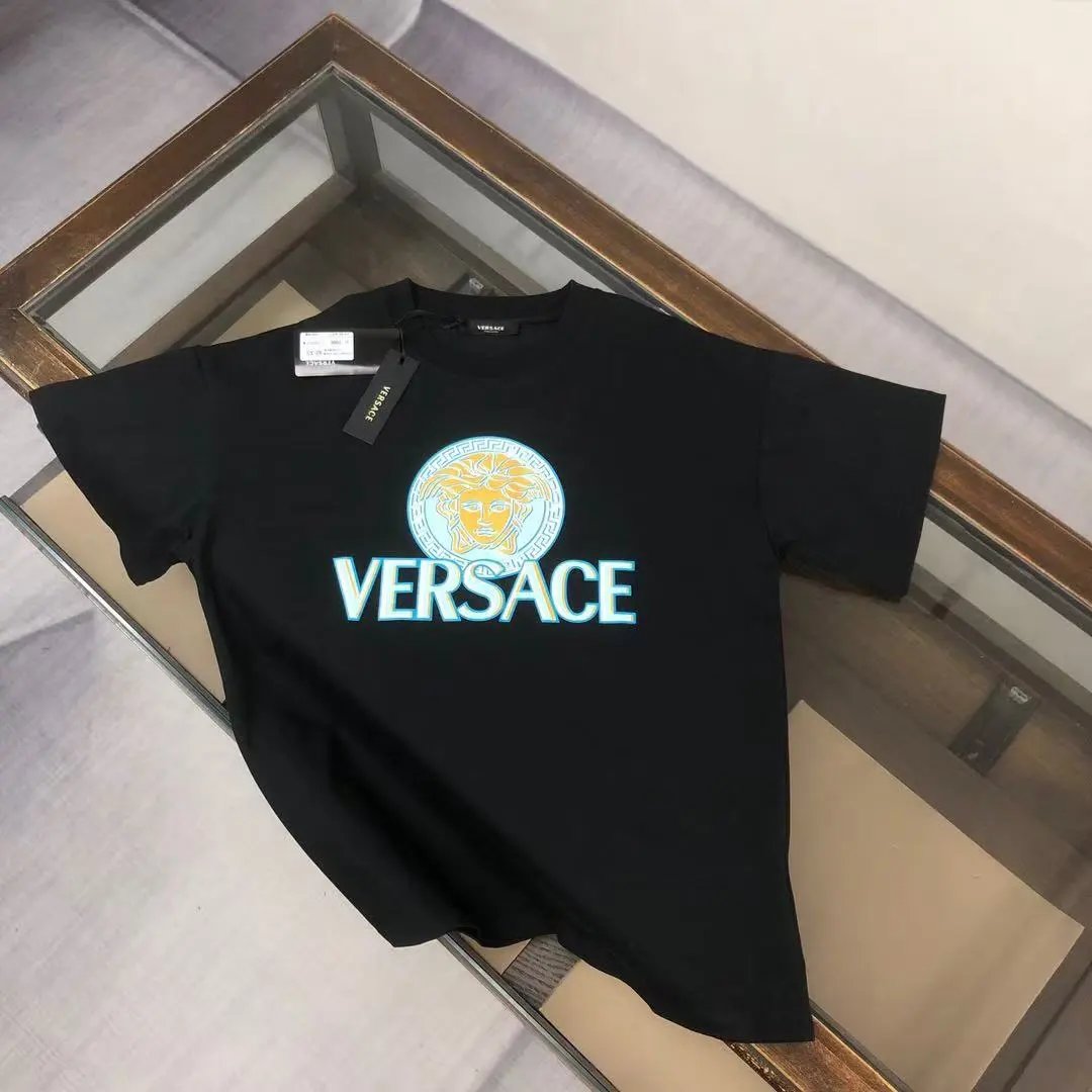 Versace T-Shirts Logo Print Short-Sleeve T-Shirt — 5