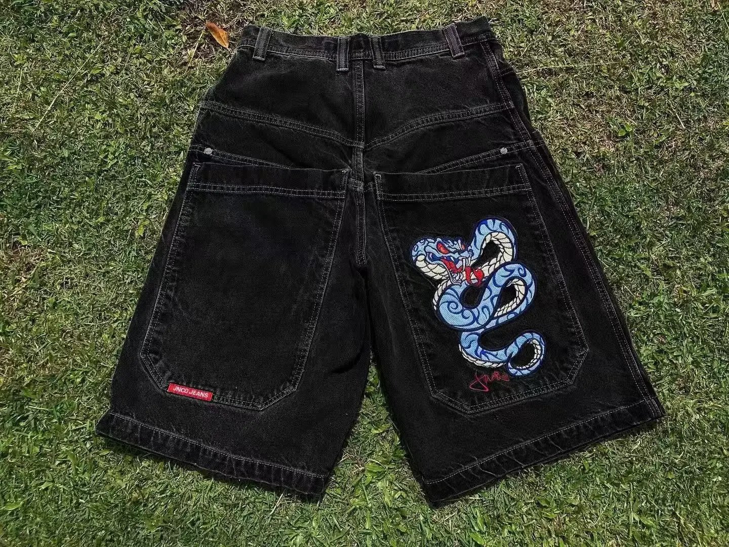 Unbranded Jeans Loose wide-leg graphic embroidered — 400