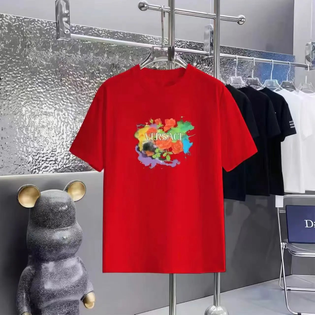 Versace T-Shirts Logo Print Short-Sleeve T-Shirt — 13