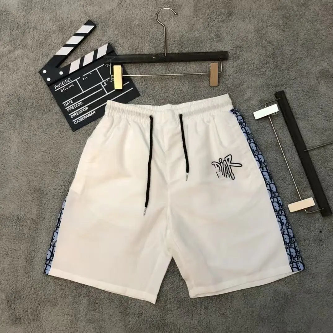 Dior Shorts Drawstring with logo embroidery and monogram side panels — 13