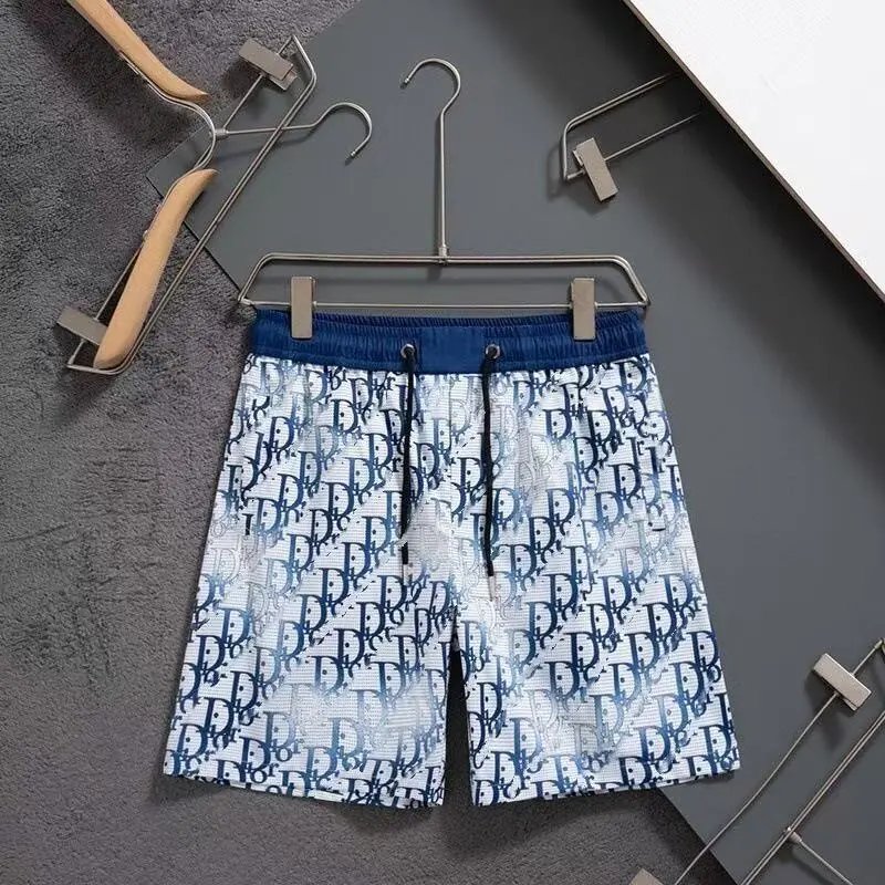 Dior Shorts Drawstring with logo embroidery and monogram side panels — 32