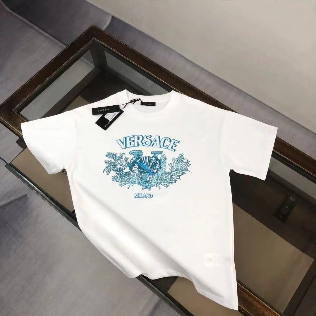 Versace T-Shirts Logo Print Short-Sleeve T-Shirt — 16
