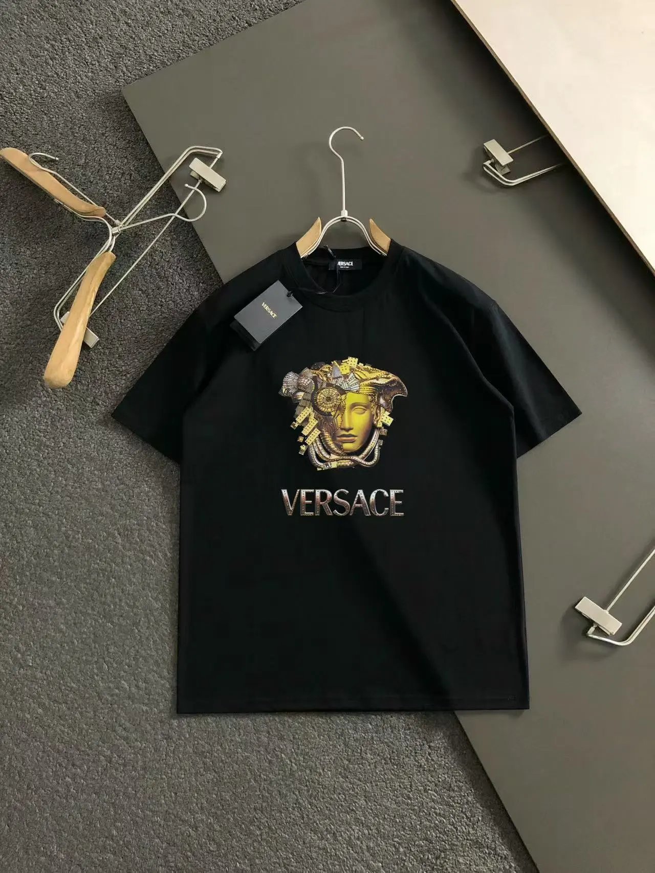 Versace T-Shirts Logo Print Short-Sleeve T-Shirt — 23