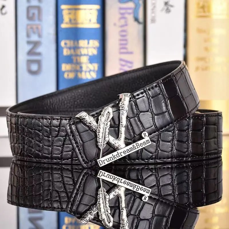 Louis Vuitton Belts LV Initiales buckle embossed monogram belt with contrast stripe — 28